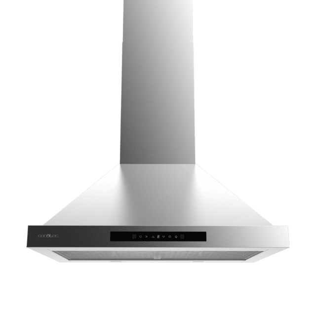 Cecotec Bolero Flux PT 605500 Inox A++ Campana Piramidal De 60cm De Ancho Acabado Inox Succión 550m3/h Motor 70W Clase A++ Control Táctil Hand Movement Control 3 Niveles De Potencia Booster Delay Function Luz Y Filtro De Carbo