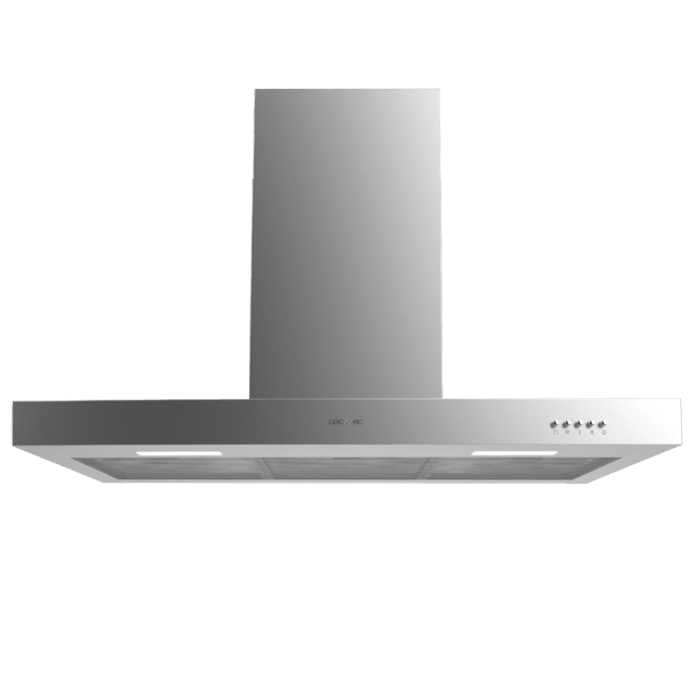Cecotec Bolero Flux TM 906500 Inox A Campana T De 90cm De Ancho Acabado Inox Succión 650m3/h Motor 165W Clase A Control Mecánico 3 Niveles De Potencia Luz Y Filtro De Carbono. Campana T