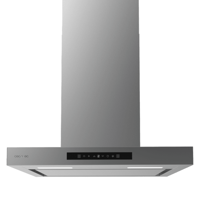 Cecotec Bolero Flux TT 608000 Slim Glass Black A++ Campana T De 60cm De Ancho Acabado Inox Succión 800m3/h Motor 210W Clase A++ Display Táctil Glass Black 3 Niveles De Potencia Booster Luz Filtro De Carbono Hand Movement Contr