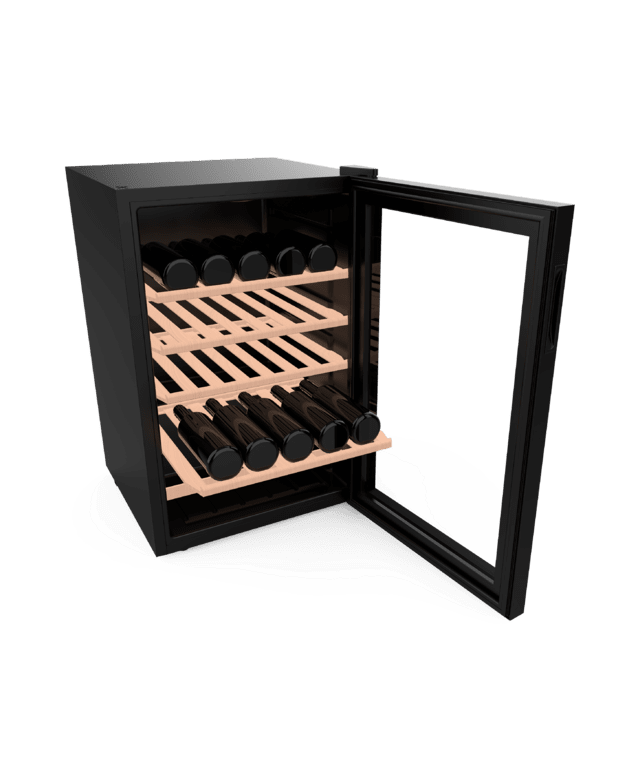 Cecotec Bolero GrandSommelier 4850 Black Compressor Vinoteca De 48 Botellas De Capacidad Con Sistema Compresor De Enfriamiento Que Garantiza Un Alto Rendimiento. Temperatura Regulable Y Luz LED Interior. Vinoteca
