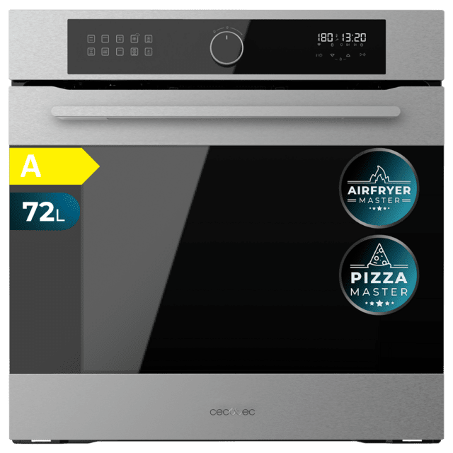 Cecotec Bolero Hexa AF316000 Inox A Horno integrable Airfryer Inox de 72L de capacidad 11 funciones con Airfryer Master Pizza Master Steam Asisst Steam EasyClean 3D cooking Clase A. Horno integrable 