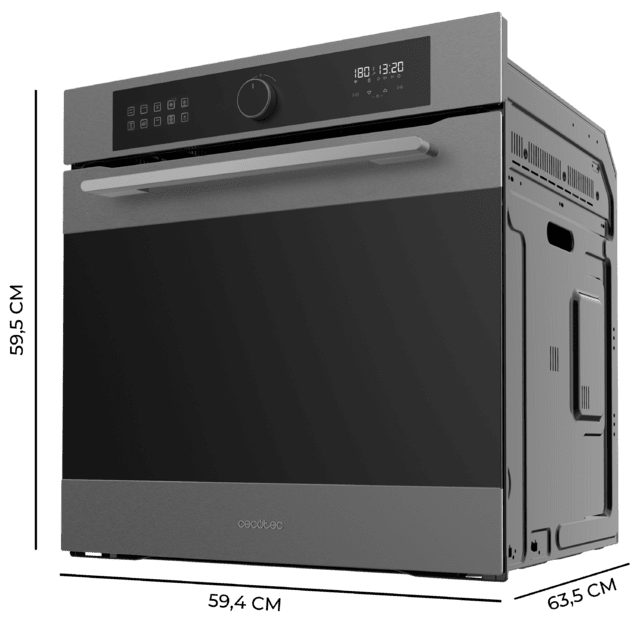 Cecotec Bolero Hexa AF316000 Matt A Horno Integrable Airfryer Matt De 81L De Capacidad 11 Funciones Con Airfryer Master Pizza Master Steam Asisst Steam EasyClean 3D Cooking Clase A. Horno Integrable