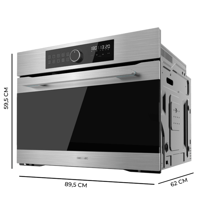 Cecotec Bolero Hexa AF319000 Inox A Horno Integrable Airfryer Inox De 133L De Capacidad 11 Funciones Con Airfryer Master Pizza Master Steam Asisst Steam EasyClean 3D Cooking Clase A. Horno Integrable Airfryer 