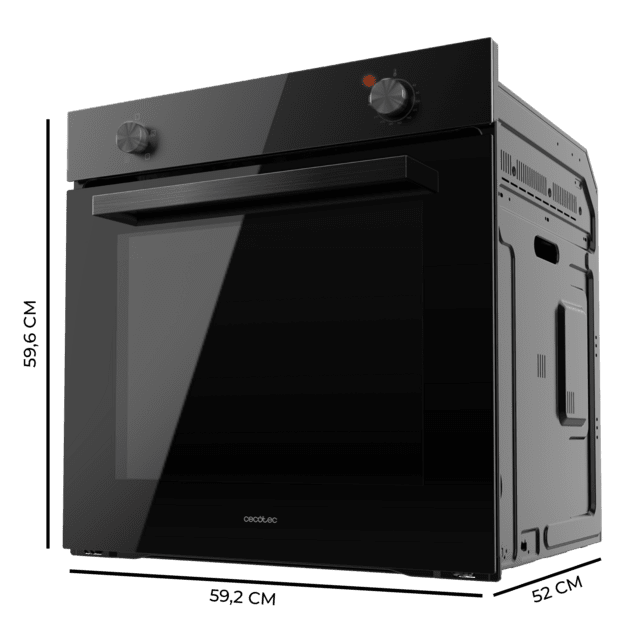 Cecotec Bolero Hexa C126000 Black A Horno Integrable De 77 L De Capacidad 4 Funciones 2800 W. Horno Integrable