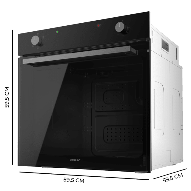 Cecotec Bolero Hexa C126001 Glass Black A Horno Integrable Convencional C126001 Glass Black De 77L De Capacidad 5 Funciones Convencional Steam Assist Steam EasyClean Clase A 2800W. Horno Integrable Convencional