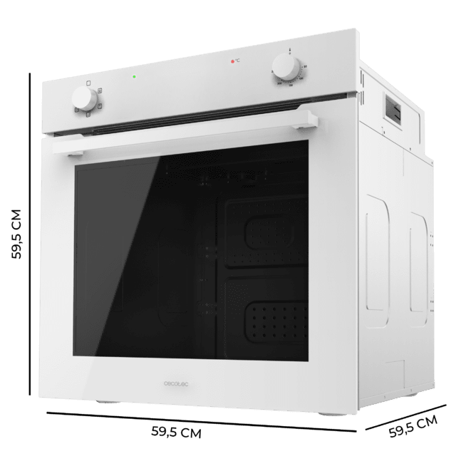 Cecotec Bolero Hexa C126400 Glass White A Horno Integrable Convencional C126400 Glass White De 80L De Capacidad 5 Funciones Convencional Steam Assist Steam EasyClean Clase A 2800W. Horno Integrable 