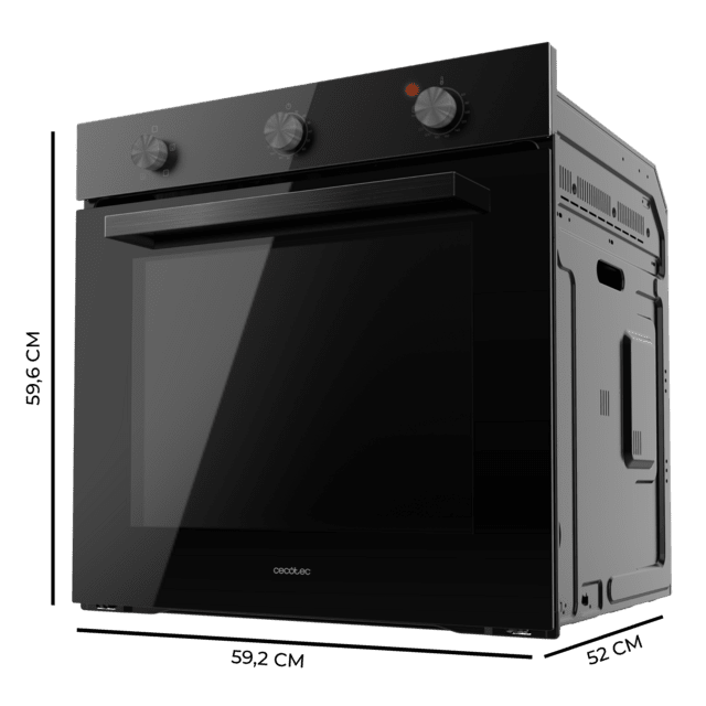 Cecotec Bolero Hexa C136000 Glass Black Time A Horno Integrable De 77 L De Capacidad 4 Funciones Timer 2800 W. Horno Integrable