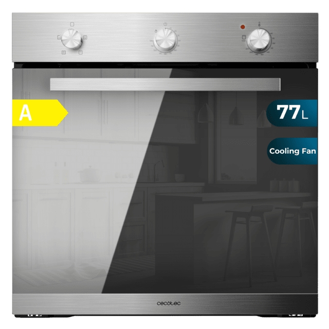 Cecotec Bolero Hexa C136000 Mirror Time A Horno Integrable de 77 L de capacidad 4 funciones Timer 2800 W Steam Assist Steam EasyClean Cooling Fan Triple Glass. Horno Integrable