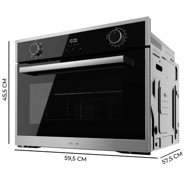 Cecotec Bolero Hexa M224500 Edge A Horno Integrable De 53l De Capacidad 7 Funciones Con Grill Defrost Steam Assist 2600W. Horno Integrable 
