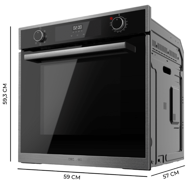Cecotec Bolero Hexa M226000 Edge A Horno Integrable Multifunción De 72L De Capacidad 7 Funciones Grill Defrost Steam Assist 2800W. Horno Integrable Multifunción