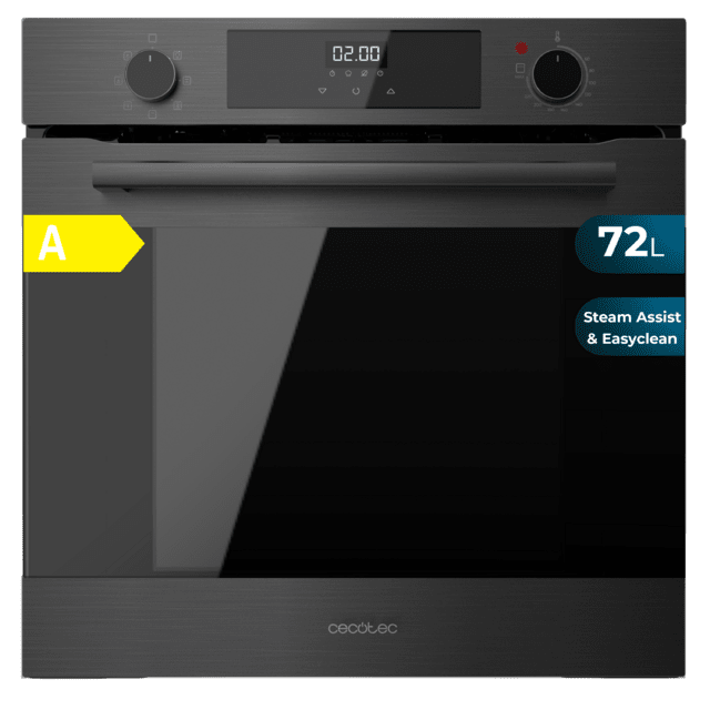 Cecotec Bolero Hexa M226000 Matt A Horno Integrable Multifunción de 72L de capacidad 7 funciones Grill Defrost Steam Assist 2800W. Horno Integrable Multifunción