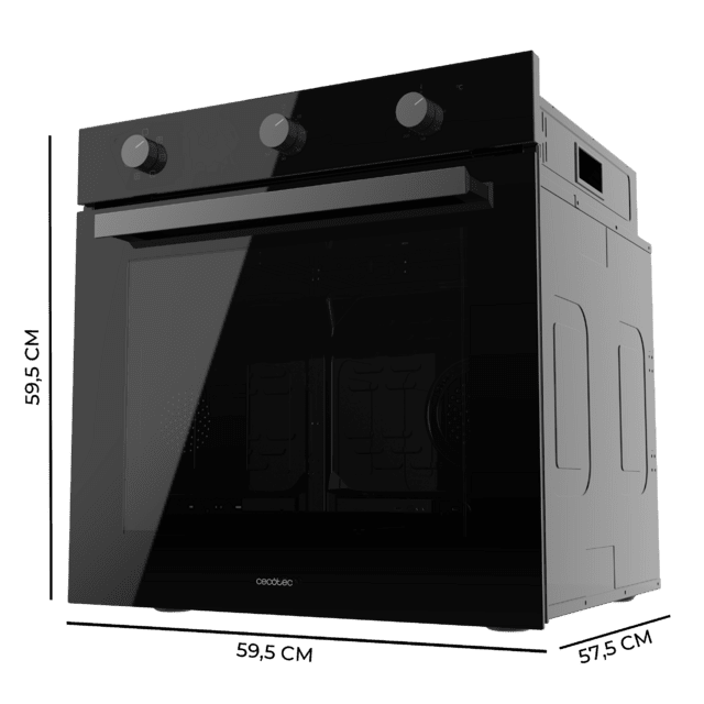Cecotec Bolero Hexa M236000 Glass Black Time A Horno Integrable Multifunción M236000 Glass Black Time De 70L De Capacidad 6 Funciones Timer Clase A 2800W Steam Base XXL Steam Assist Steam EasyClean Cooling Fan Modo Defrost Modo