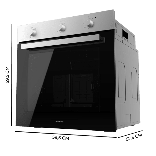 Cecotec Bolero Hexa M236000 Inox Time A Horno Integrable Multifunción De 70L De Capacidad 6 Funciones Timer Clase A 2800W Steam Base XXL Steam Assist Steam EasyClean Cooling Fan Modo Defrost Modo Eco Modo Convección Puerta Tri