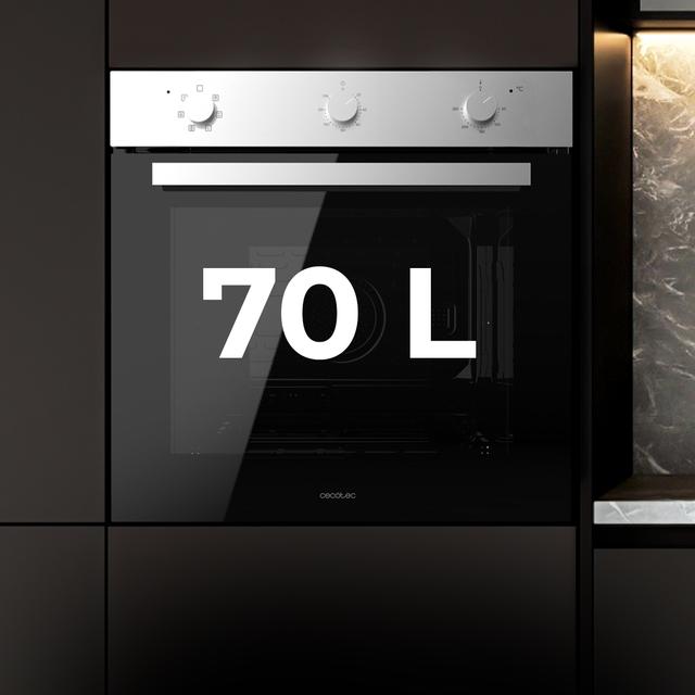 Cecotec Bolero Hexa M236000 Inox Time A Horno Integrable Multifunción De 70L De Capacidad 6 Funciones Timer Clase A 2800W Steam Base XXL Steam Assist Steam EasyClean Cooling Fan Modo Defrost Modo Eco Modo Convección Puerta Tri