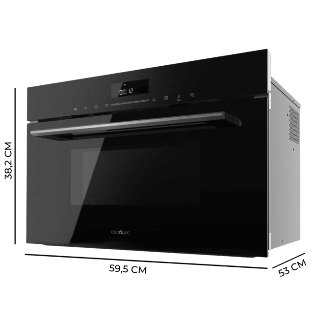 Cecotec Bolero Hexa MWO703800 Line Horno Integrable Microondas Line De 34L De Capacidad Con Función Microondas Convencción Modo Grill Defrost Auto Menú Speed Cooking Electronic Timer. Horno Integrable