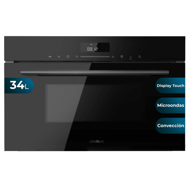 Cecotec Bolero Hexa MWO703800 Line Horno Integrable Microondas Line de 34L de capacidad con función Microondas Convencción Modo Grill Defrost Auto Menú Speed cooking Electronic Timer. Horno Integrable