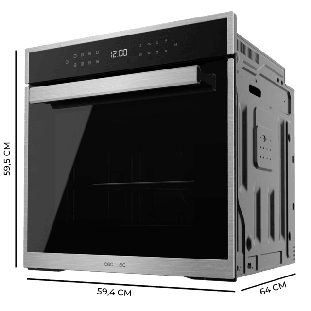 Cecotec Bolero Hexa P506000 Edge A+ Horno Integrable Pirolítico Edge De 81L De Capacidad 11 Funciones Con Airfryer Master Pizza Master 3D Cooking Steam Base X2 Pirólisis Clase A+. Horno Integrable Pirolítico