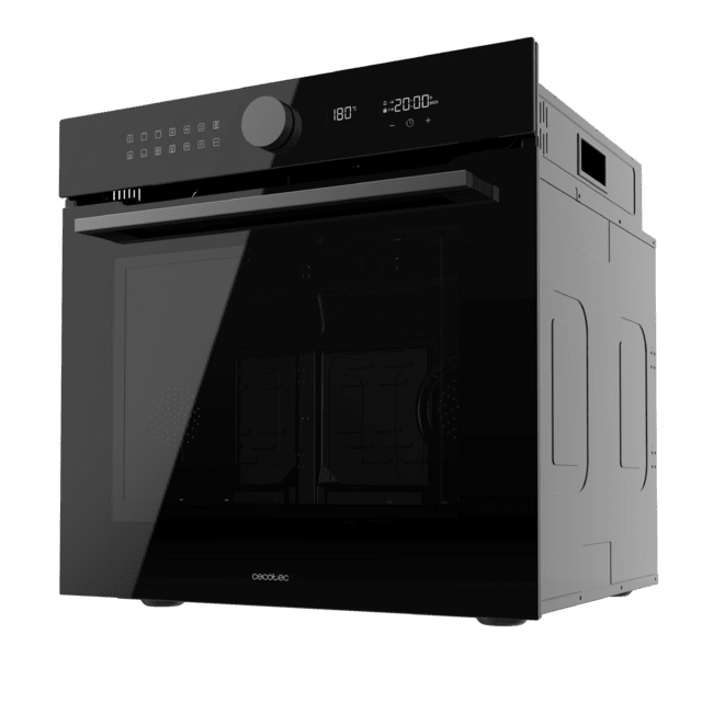 Cecotec Bolero Hexa P516000 Glass Black A Horno Integrable Pirolítico P516000 Glass Black De 73L De Capacidad 14 Funciones Dual Display Clase A 3250W Pirólisis Pizza Master Airfryer Master Cooling Fan Precalentamiento Rápido