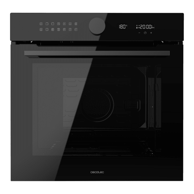 Cecotec Bolero Hexa P516000 Glass Black A Horno Integrable Pirolítico P516000 Glass Black De 73L De Capacidad 14 Funciones Dual Display Clase A 3250W Pirólisis Pizza Master Airfryer Master Cooling Fan Precalentamiento Rápido