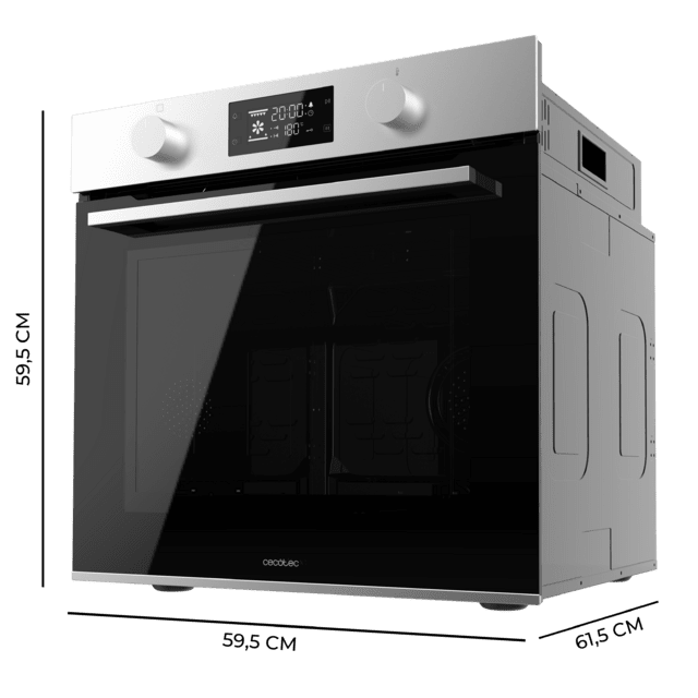 Cecotec Bolero Hexa P526000 Line A Horno Integrable Pirolítico P526000 Line De 73L De Capacidad 9 Funciones Display Clase A 2800W Pirólisis Cooling Fan Modo Defrost Modo Convección Modo Eco. Horno Integrable