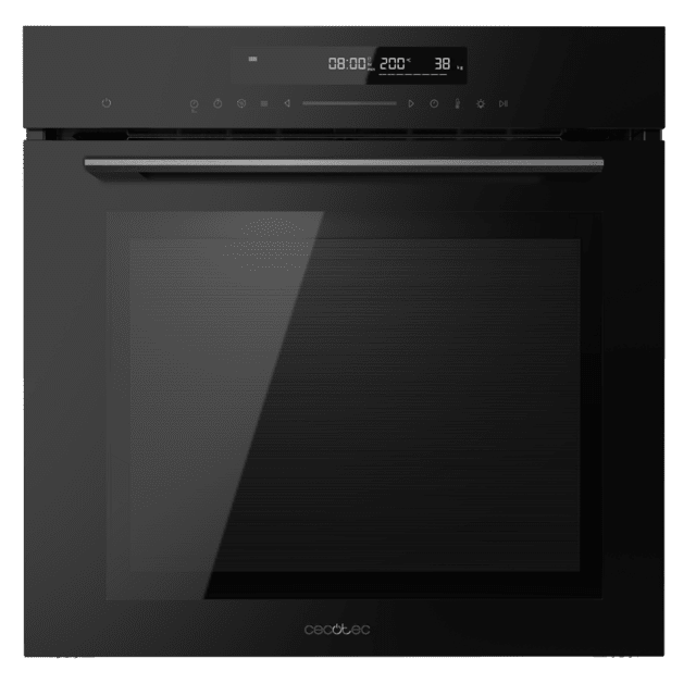 Cecotec Bolero Hexa SM406000 Glass Black A+ Horno Integrable Multifunción Glass Black Meat Master De 72 L De Capacidad 12 Funciones Pizza Master Modo Eco Y Defrost Electronic Timer 2900 W. Horno Integrable Multifunción