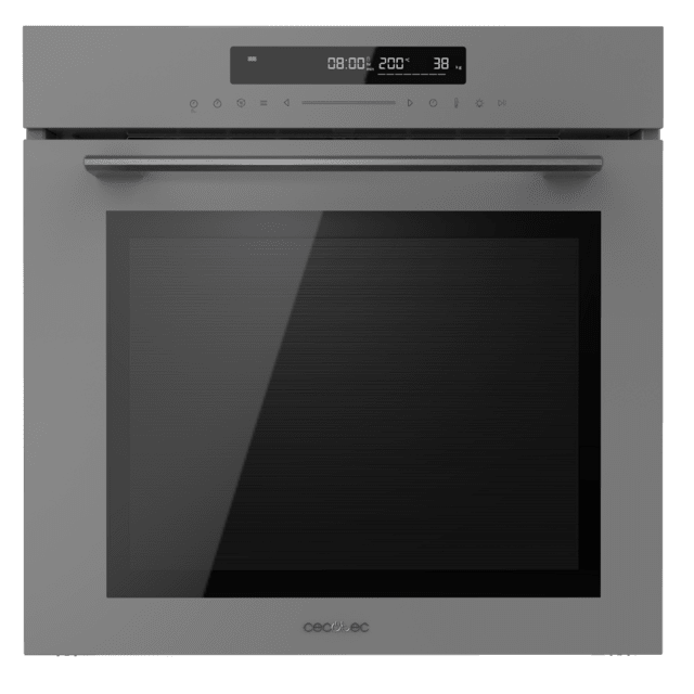 Cecotec Bolero Hexa SM406000 Glass Grey A+ Horno Integrable Multifunción Glass Grey Meat Master De 72 L De Capacidad 12 Funciones Pizza Master Modo Eco Y Defrost Electronic Timer 2900 W. Horno Integrable Multifunción