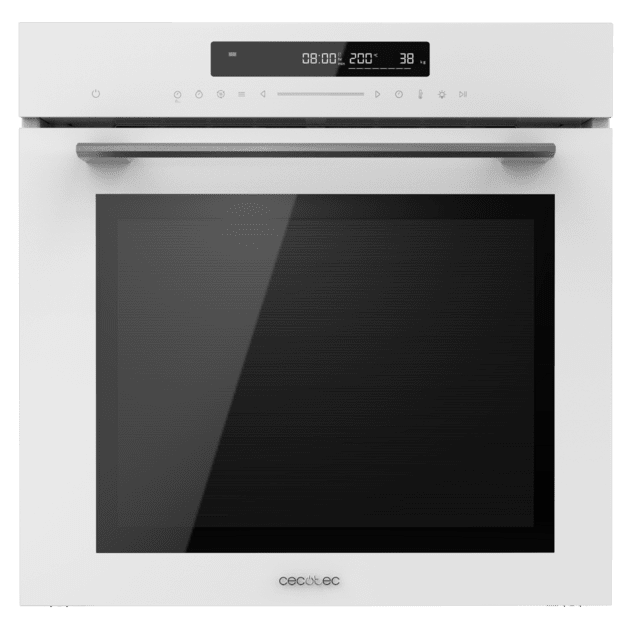 Cecotec Bolero Hexa SM406000 Glass White A+ Horno Integrable Multifunción Glass White Meat Master De 72 L De Capacidad 12 Funciones Pizza Master Modo Eco Y Defrost Electronic Timer 2900 W. Horno Integrable Multifunción
