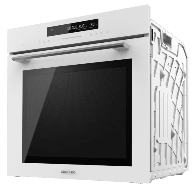 Cecotec Bolero Hexa SM406000 Glass White A+ Horno Integrable Multifunción Glass White Meat Master De 72 L De Capacidad 12 Funciones Pizza Master Modo Eco Y Defrost Electronic Timer 2900 W. Horno Integrable Multifunción