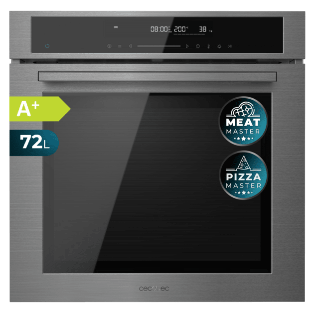 Cecotec Bolero Hexa SM406000 Line A+ Horno Integrable Multifunción Meat Master De 72 L De Capacidad 12 Funciones Con Pizza Master Modo Eco Y Defrost Electronic Timer 2900 W. Horno Integrable Multifunción 
