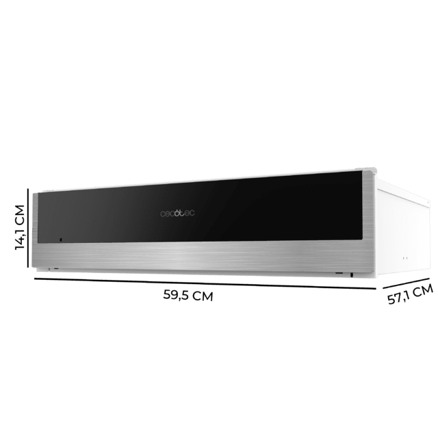 Cecotec Bolero Hexa WD Edge Calientaplatos Integrable Edge De 60cm Con Temperatura Ajustable Control Mecánico Y Antideslizante. Calientaplatos Integrable 