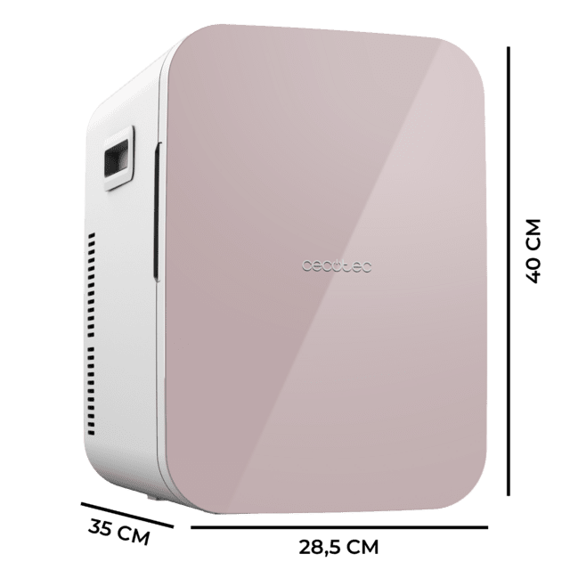 Cecotec Bolero MiniCooling 20L Bahamas Pink Frigorífico Con Funcionamiento 12V-220V Compatible Con Coches Y Caravanas Función Enfriamiento Y Calentamiento Rango Temperatura De 7 A 65 ºC Y Transporte Fácil. Mini Frigorífico