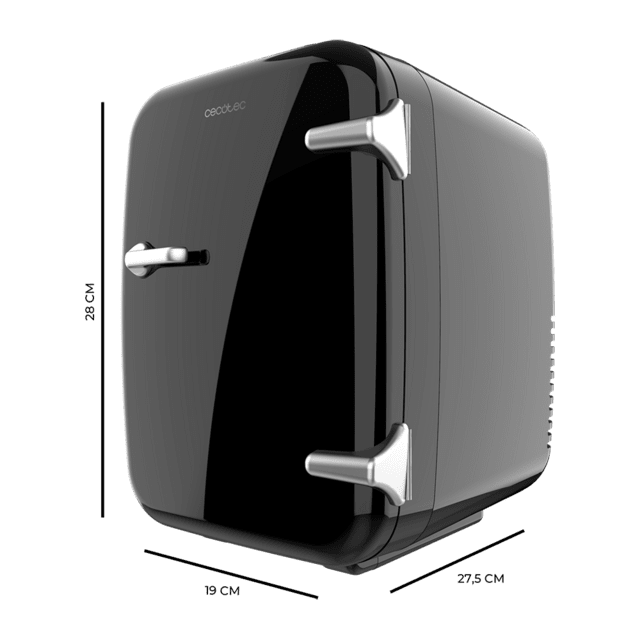 Cecotec Bolero MiniCooling 4L Habana Black Frigorífico Con Funcionamiento 12 V-220 V Compatible Coche Y Caravanas Función Enfriamiento Y Calentamiento Rango Temperatura De 7-65º Transporte Fácil. Frigorífico 