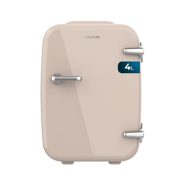 Cecotec Bolero MiniCooling 4L Habana Cream Frigorífico con funcionamiento 12 V-220 V compatible coche y caravanas función enfriamiento y calentamiento rango temperatura 7-65 ºC transporte fácil. Frigorífico