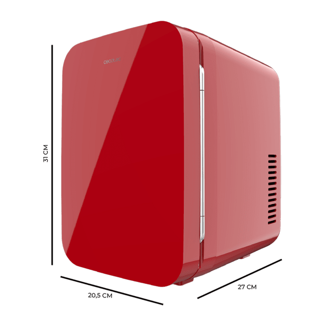 Cecotec Bolero MiniCooling 6L Bahamas Red Frigorífico Con Funcionamiento 12V-220V Compatible Coche Y Caravanas Función Enfriamiento Y Calentamiento Rango Temperatura 5-65º Transporte Fácil. Mini Frigorífico / Nevera 12V-220