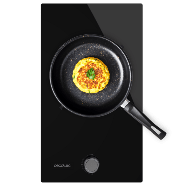 Cecotec Bolero Squad G 1200S Glass Black Placa de gas 1 fuego acabado en cristal negro parrillas individuales de hierro fundido potencia de 3 5kW quemador WOK triple corona encendido eléctrico sistema de seguridad de las válvu