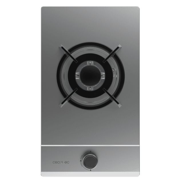 Cecotec Bolero Squad G 1200S Inox Placa De Gas 1 Fuego Acabado En Acero Inoxidable Parrillas Individuales De Hierro Fundido Potencia De 3 5kW Quemador WOK Triple Corona Encendido Eléctrico Sistema De Seguridad De Las Válvulas