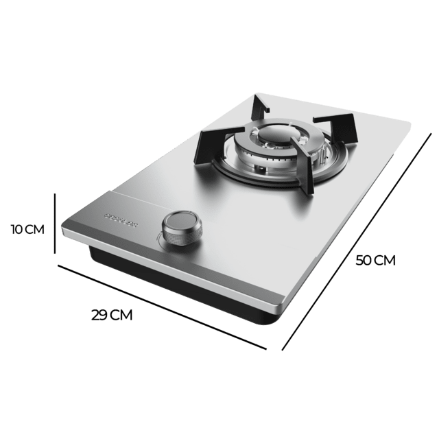 Cecotec Bolero Squad G 1200S Inox Placa De Gas 1 Fuego Acabado En Acero Inoxidable Parrillas Individuales De Hierro Fundido Potencia De 3 5kW Quemador WOK Triple Corona Encendido Eléctrico Sistema De Seguridad De Las Válvulas