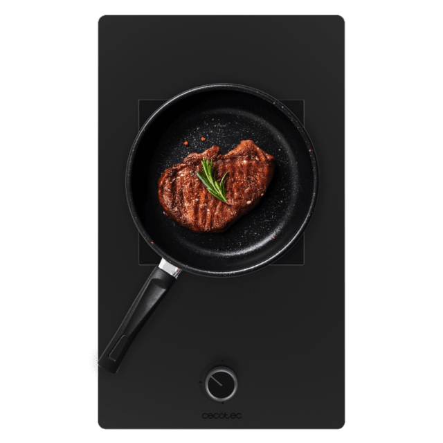 Cecotec Bolero Squad G 1800S Eternal Nano Glass Placa de gas 1 fuego acabado en cristal negro mate parrilla individual de hierro fundido potencia de 5 6kW quemador Eternal encendido eléctrico sistema de seguridad de las válvul