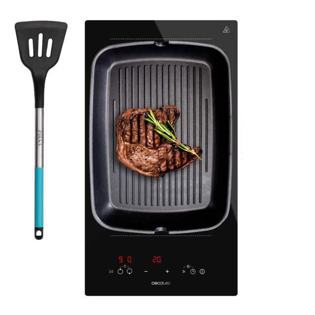 Cecotec Bolero Squad I 2100 Flex Placa De Inducción De 1 Zona Flex Con Potencia Máx. 3500W 9 Niveles Booster Detector De Sartenes Stop&Go Temporizador Indicador Residual De Calor Kid Lock Apagado De Seguridad Automático. Plac