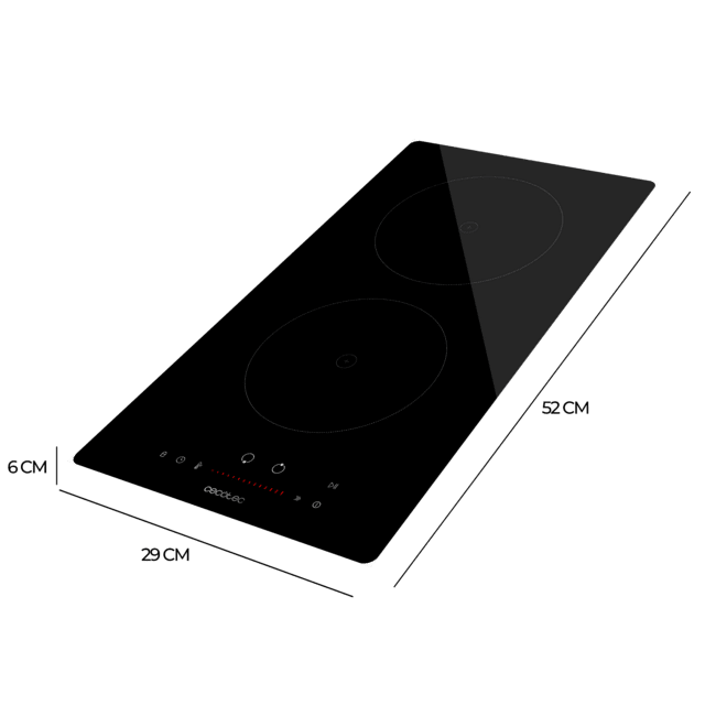 Cecotec Bolero Squad I 2100 Placa De Inducción Con 9 Niveles De Potencia Potencia Máxima3500 W Invisible Touch Slider Control. Placa De Inducción