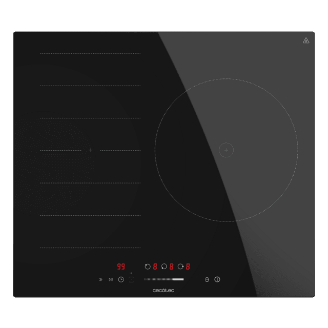 Cecotec Bolero Squad I 3001 Flex Placa De Inducción De 1 Zona Y 1 Zona Flex 9 Niveles Temporizador Booster Function Potencia Máx. 6600W Touch Slider Control Stop&Go Kid Lock Y Low Power Heating. Placa De Inducción