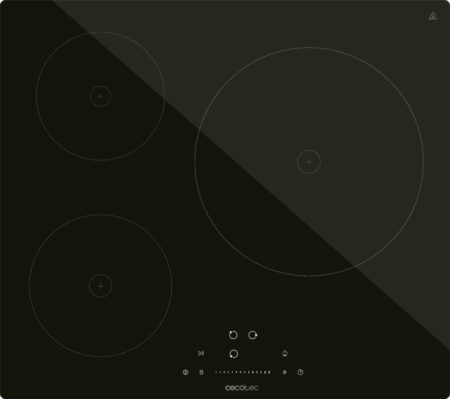 Cecotec Bolero Squad I 3200 Placa De Inducción De 3 Fuegos 9 Niveles Potencia Máx. 7200W Y Touch Slider Control. Placa De Inducción 