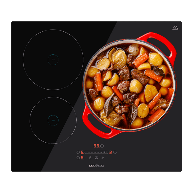 Cecotec Bolero Squad I 3250 Placa de inducción de 3 fuegos óptima para cualquier tipo de cocina y de familia ya que podrás preparar todo tipo de platos sin preocuparte por la disponibilidad de fuegos o tiempo Placa de inducci