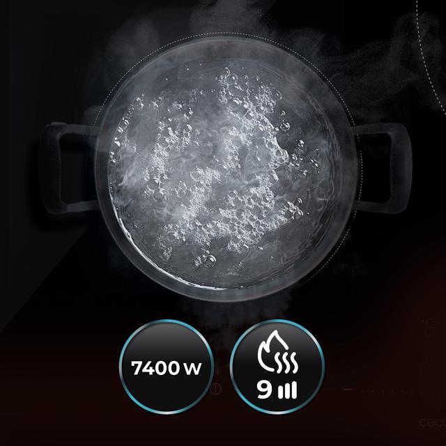 Cecotec Bolero Squad I 3300 Placa De Inducción De 3 Fuegos De 30 Cm El Grande Con 7400 W 9 Niveles Frontal Biselado Invisible Touch Slider Control Detector De Recipientes Mantenimiento De Calor Kid Lock. Placa De Inducción