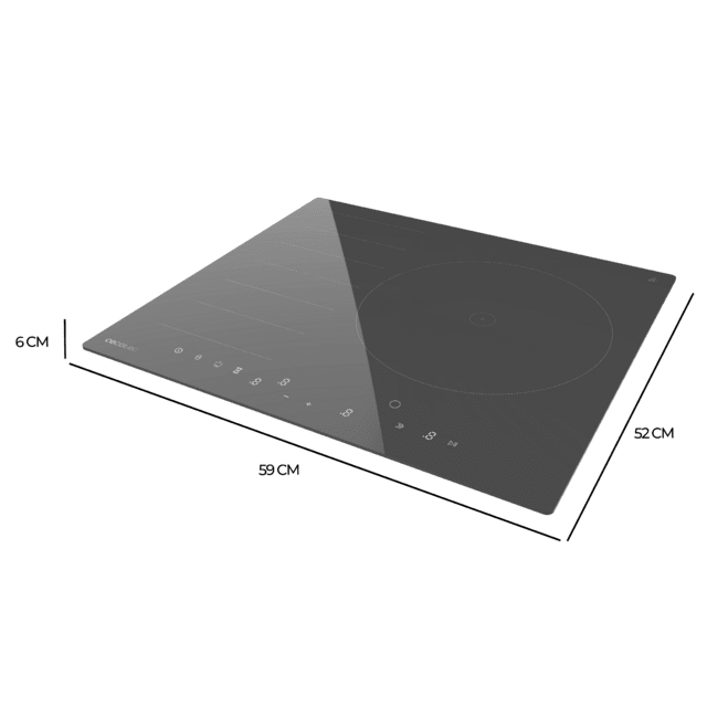 Cecotec Bolero Squad I 3600 FullFlex Grey Placa De Inducción Cecotec Zona Flex Y Zona Extra Grande Potencia Total 7400W Control Táctil Invisible Keep Warm Stop&Go Kid Lock Temporizador Individual Color Gris Con Frente Biselado