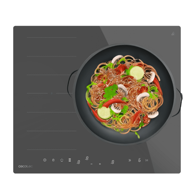 Cecotec Bolero Squad I 3600 FullFlex Grey Placa de Inducción Cecotec Zona Flex y Zona Extra Grande Potencia Total 7400W Control Táctil Invisible Keep Warm Stop&Go Kid Lock Temporizador Individual Color Gris con Frente Biselado