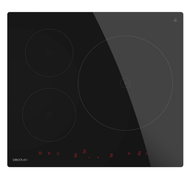 Cecotec Bolero Squad I 3600 Placa De Inducción Cecotec 3 Zonas De Cocción Potencia Total 7400W Control Táctil Invisible Función KeepWarm Stop&Go Kid Lock Temporizador Individual Color Negro Con Frente Biselado. ¡Descubre El