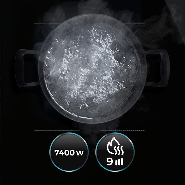 Cecotec Bolero Squad I 4300 FullFlex Placa De Inducción De 2 Bridge Zone Con 7400 W 9 Niveles Frontal Biselado Invisible Touch Slider Control Detector De Recipientes Mantenimiento De Calor Y Kid Lock. Placa De Inducción 