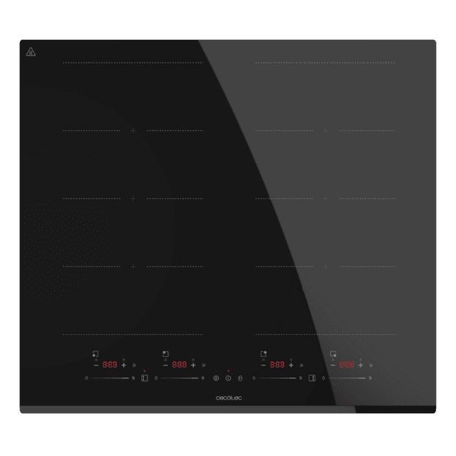 Cecotec Bolero Squad I 4800 TotalFlex Placa De Inducción De 2 Zonas TotalFlex Potencia Máx. De 7400W 9 Niveles Con Función Booster Temporizador Indicador Residual De Calor Kid Lock Apagado De Seguridad Automático Touch Slide