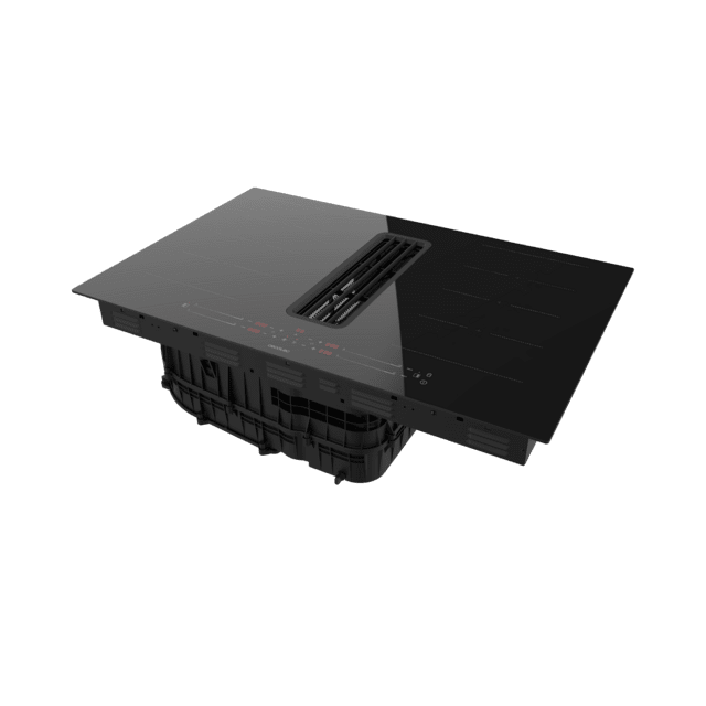 Cecotec Bolero Squad IH 4800 TotalFlex80 Placa De Inducción De 2 Zonas TotalFlex Con Campana Extractora Integrada Potencia Máx. De 7400W 15 Niveles Con Función Booster Temporizador Indicador Residual De Calor Kid Lock Apagado